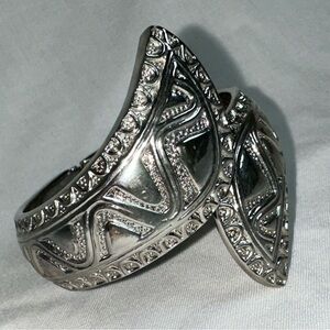 Silver hinge cuff Geometric Women's Bracelet